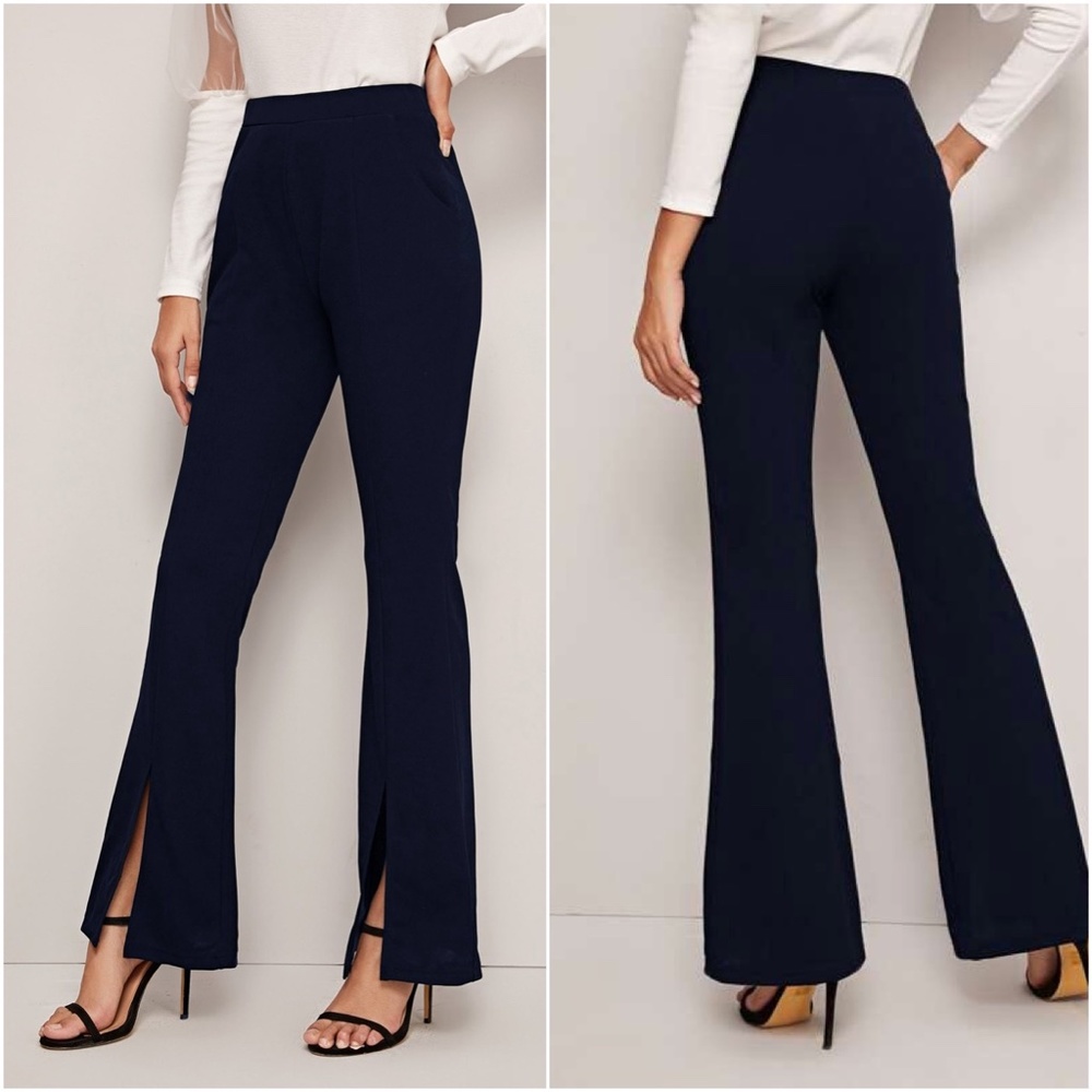 Camel Slit hem flared bootcut dress pants work - Picture 6 of 7